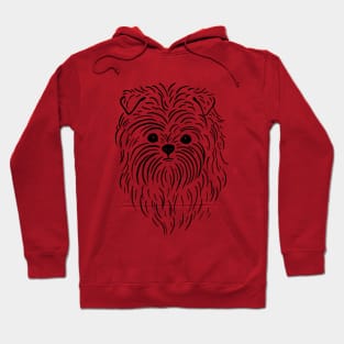 Affenpinscher (Black and White) Hoodie